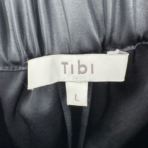 TIBI Celia Drape Pull On Wilt Wide Leg Tapered Jogger Ankle Pants Size L Large - Picture 9 of 10